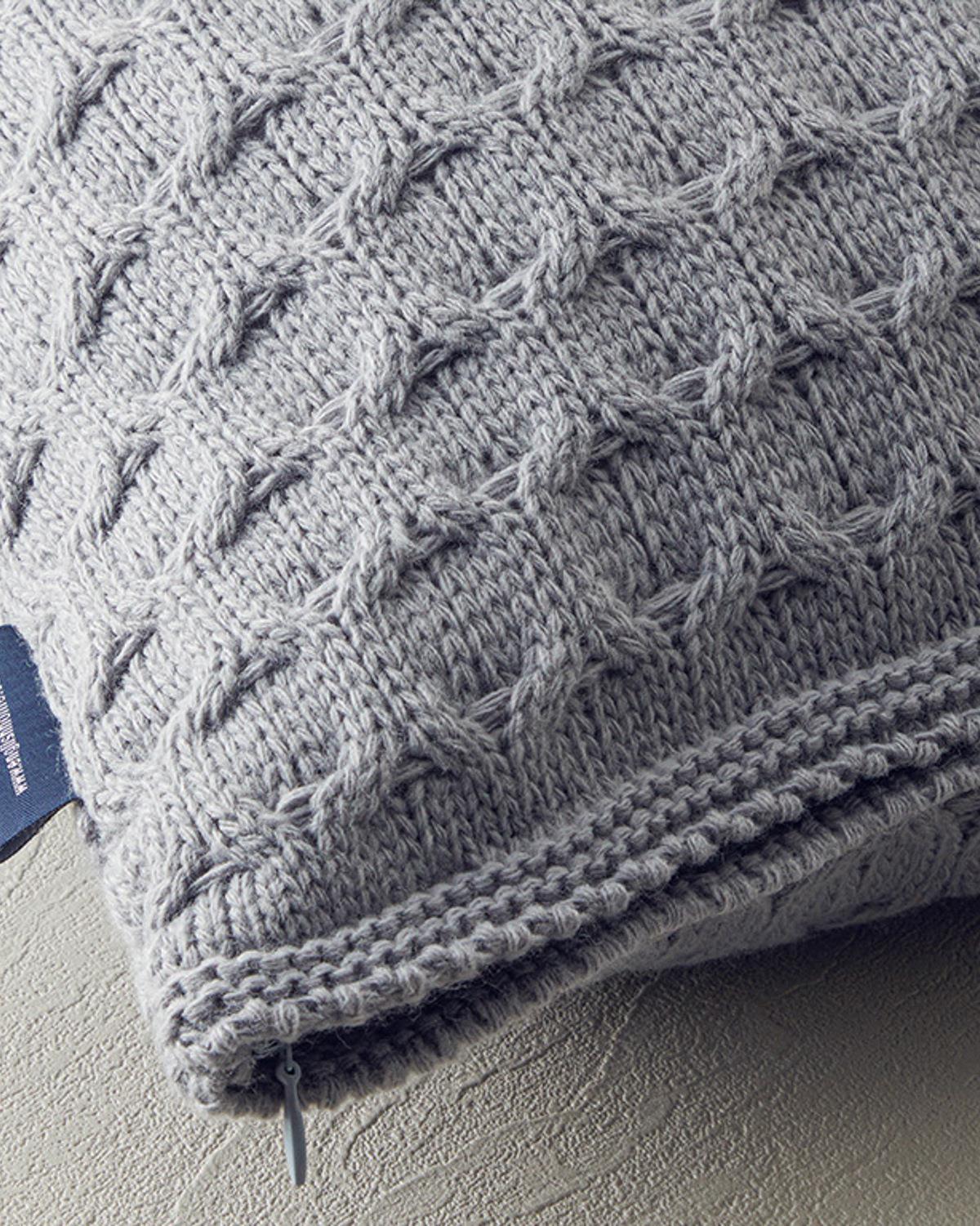 Knitwear Cover Throw Pillows 45x45 cm Gray