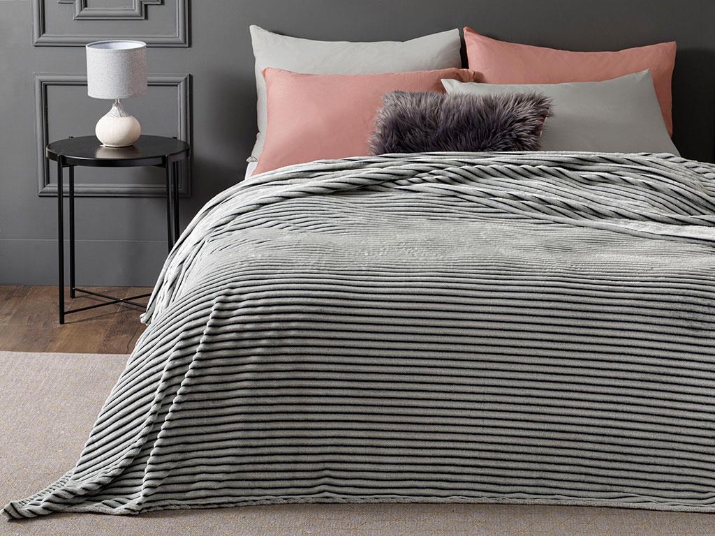 Fancy Plain Super Soft Double Person  PĂTURĂ 200x220 cm Gri.