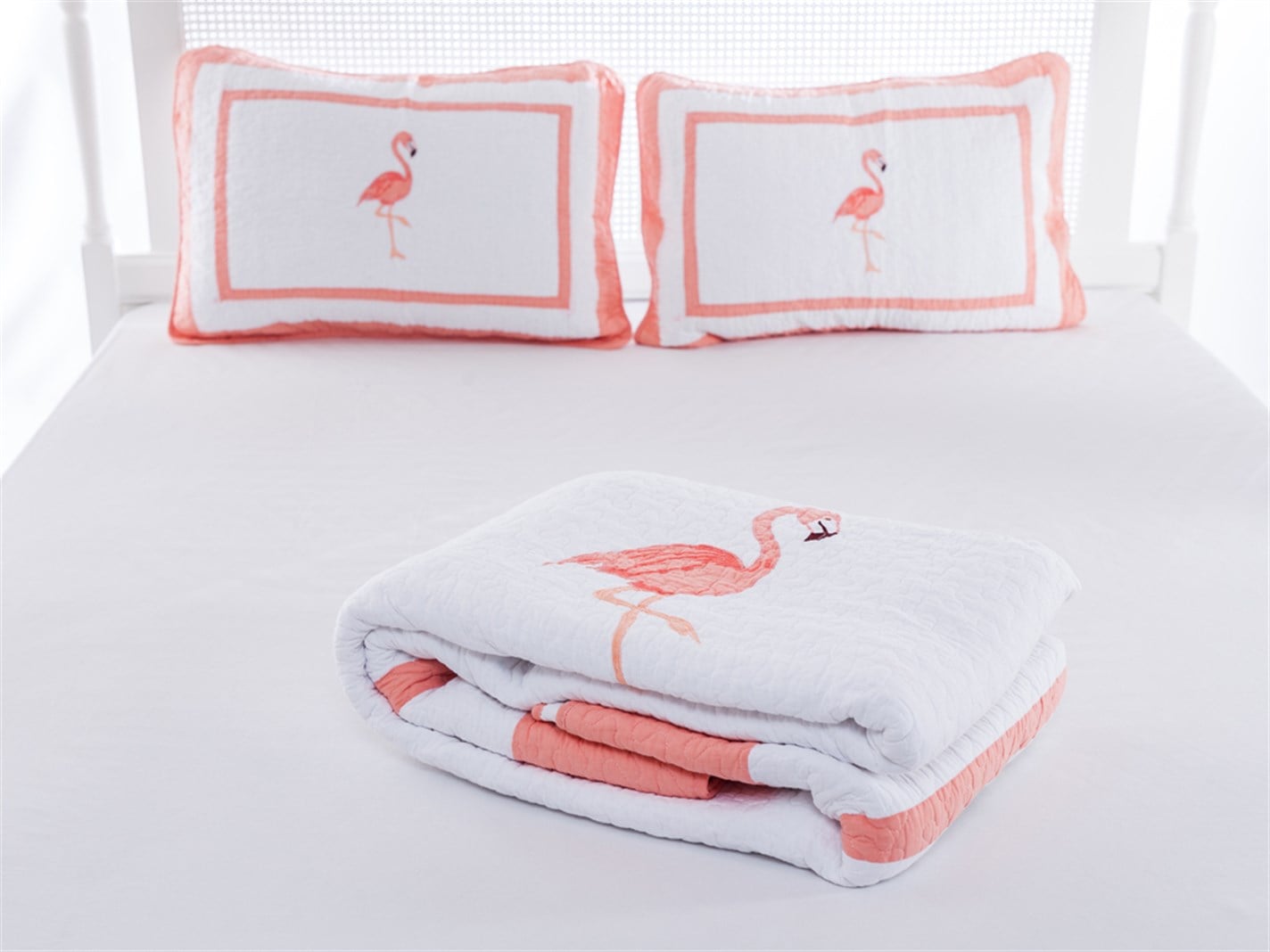 Flamingo Patchwork Persoană dublă 240x260 cm Roz
