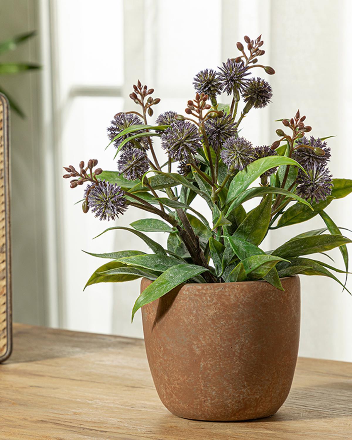 Floral Joy Artificial Flower with Vase 10x23,5 cm Purple