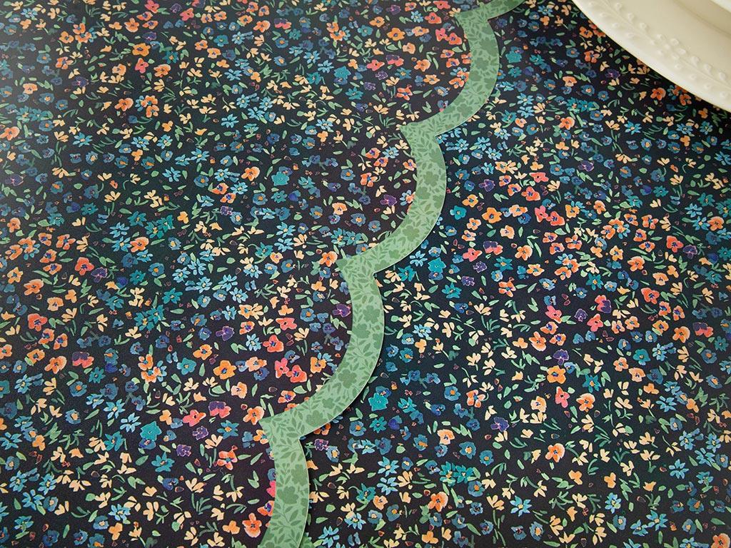 Florals Polypropilen 4 Set Place Mat 40x40 Dark Blue