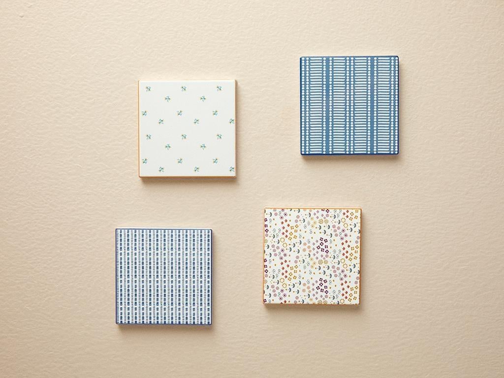 Flori de toamnă Ceramică Coaster Pahare 10.8 cm Galben