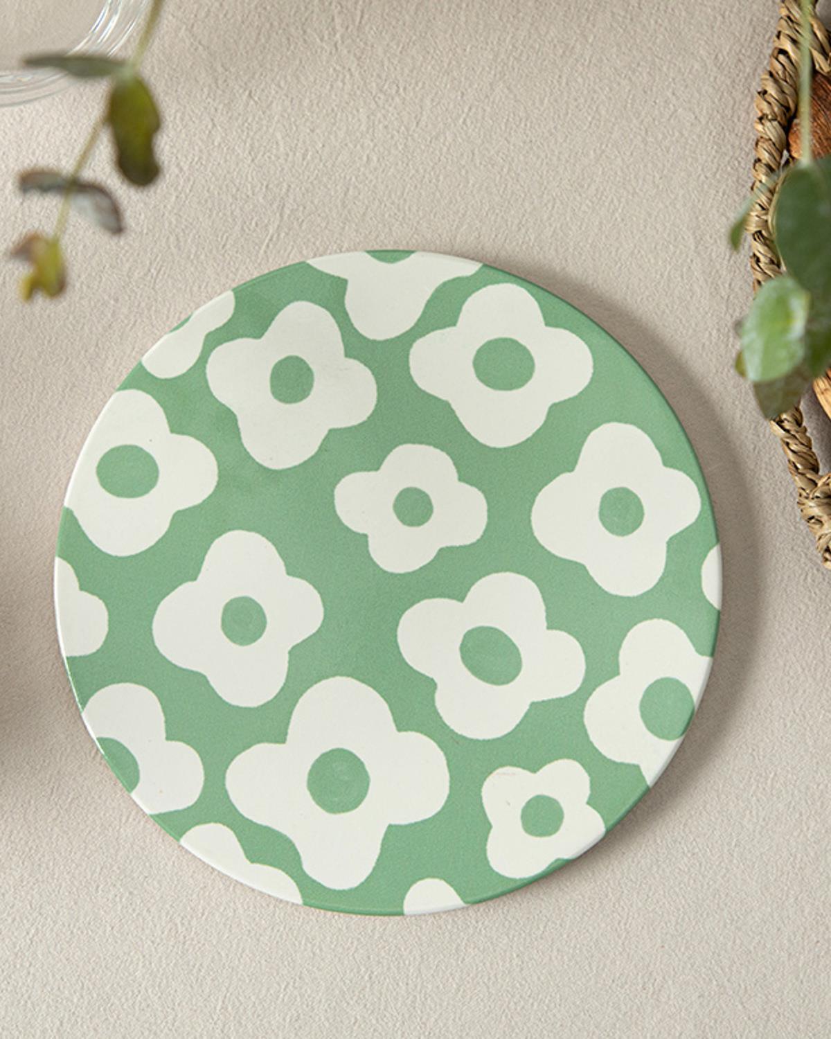 Flower Party Silicone Hot Mat 16 cm Green