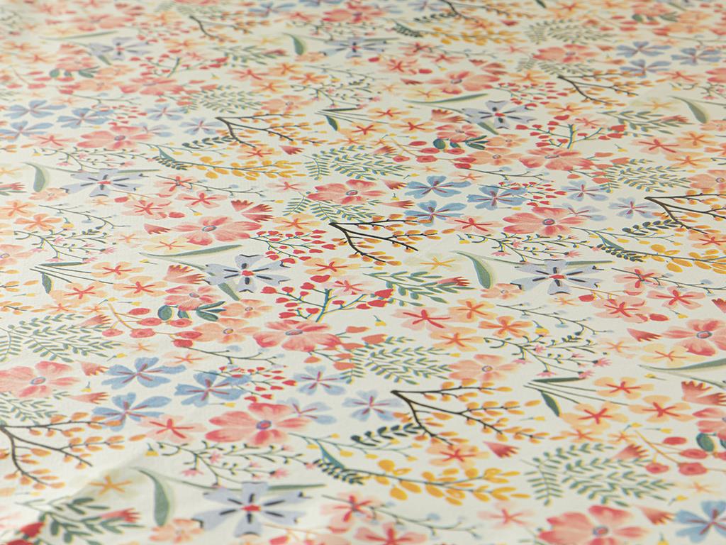Flower Square Față De Masă, Pvc, 140*140 Cm, Argintiu