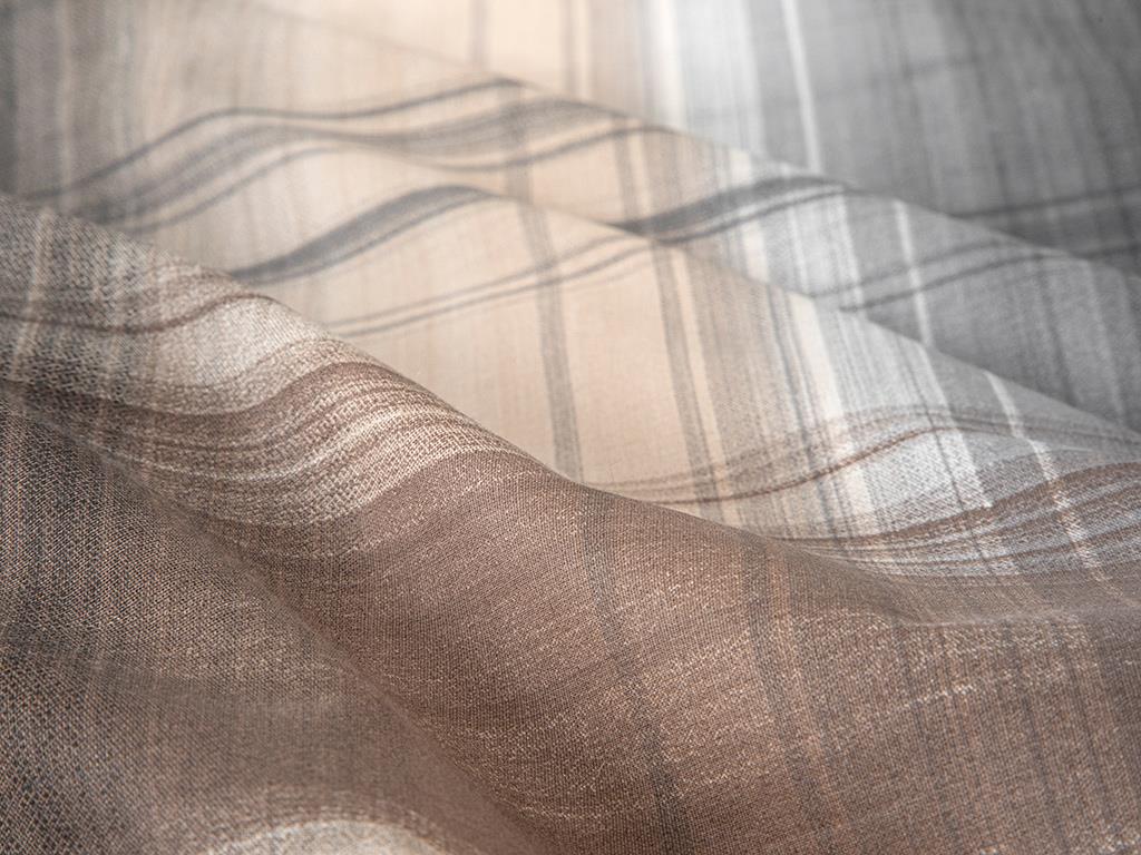 Flowing Plaid Cottony  King Size  SET LENJERIE DE PAT 240x220 cm Antrasit - Bej