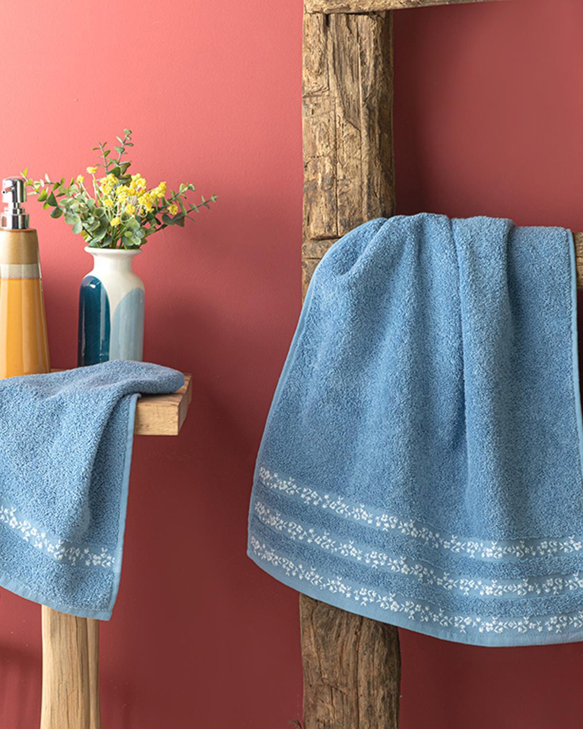 Freesia Cottony Hand Towel 30x40 cm Blue