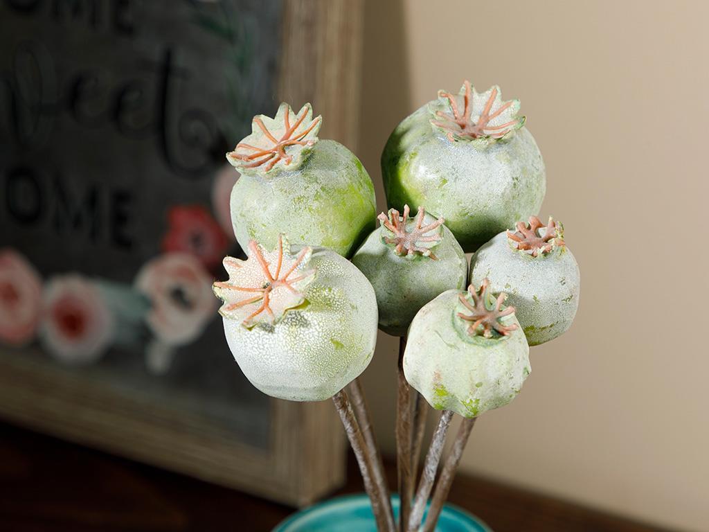 Fruits Foam Artificial Flower - One Pc 25 cm Green