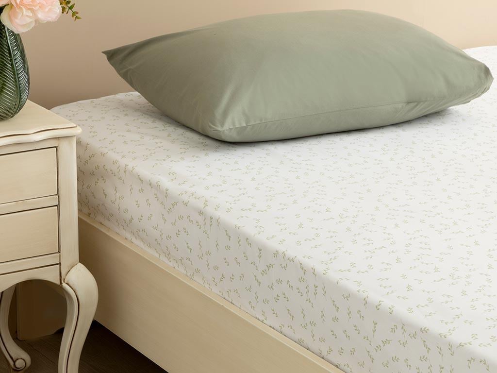 frunzos Cottony For One Person  CEARȘAF ELASTIC 100x200 cm Verde Deschis