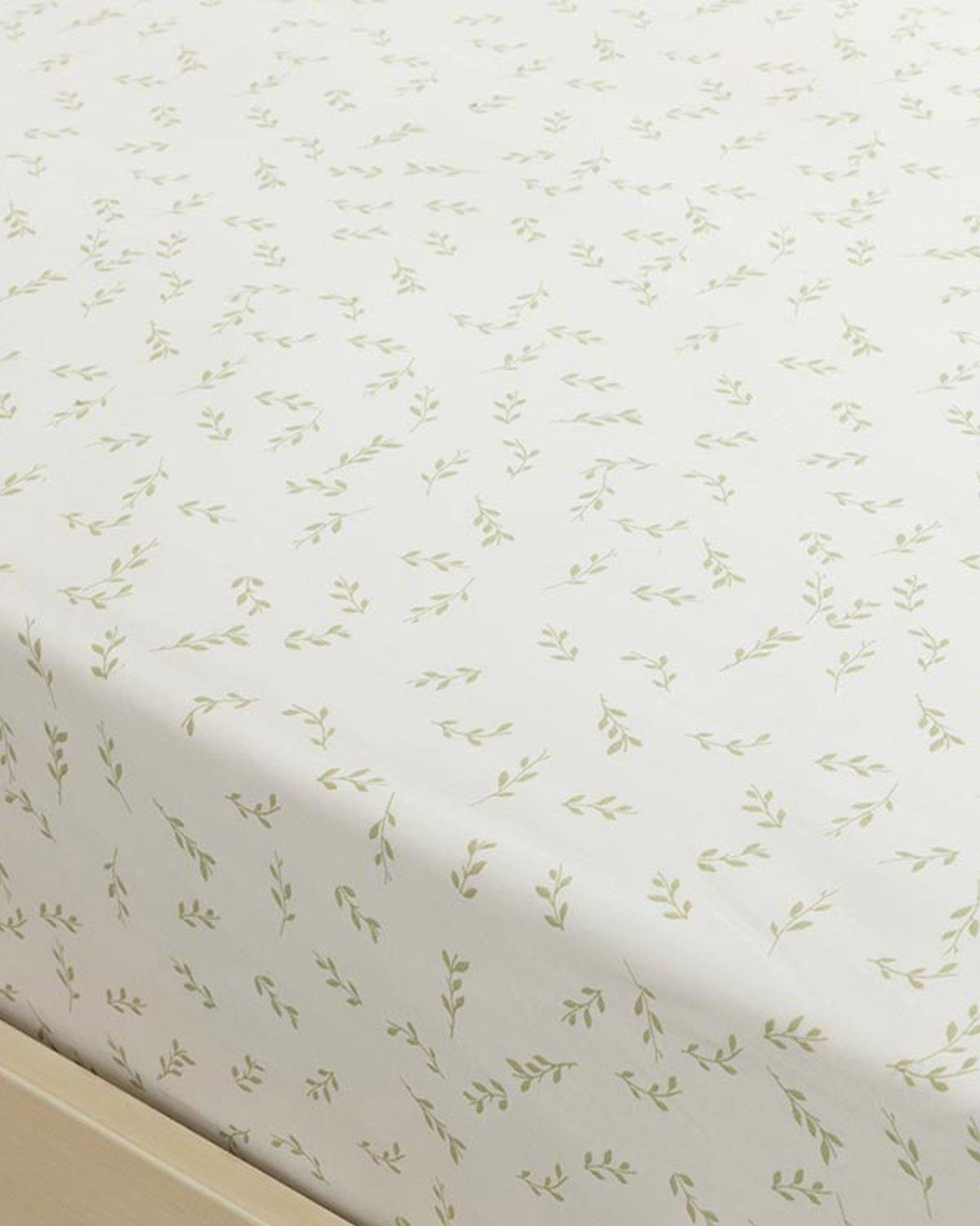 Frunzos Cottony Meniu Mare Cearșaf Elastıc 180*200 Cm Verde Deschis