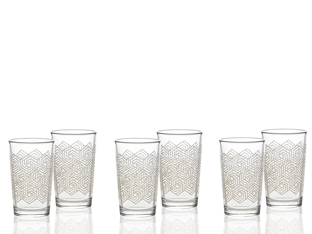 Gale Glass 6 Set Served with Coffee Water Glass 100 ml Yellow
