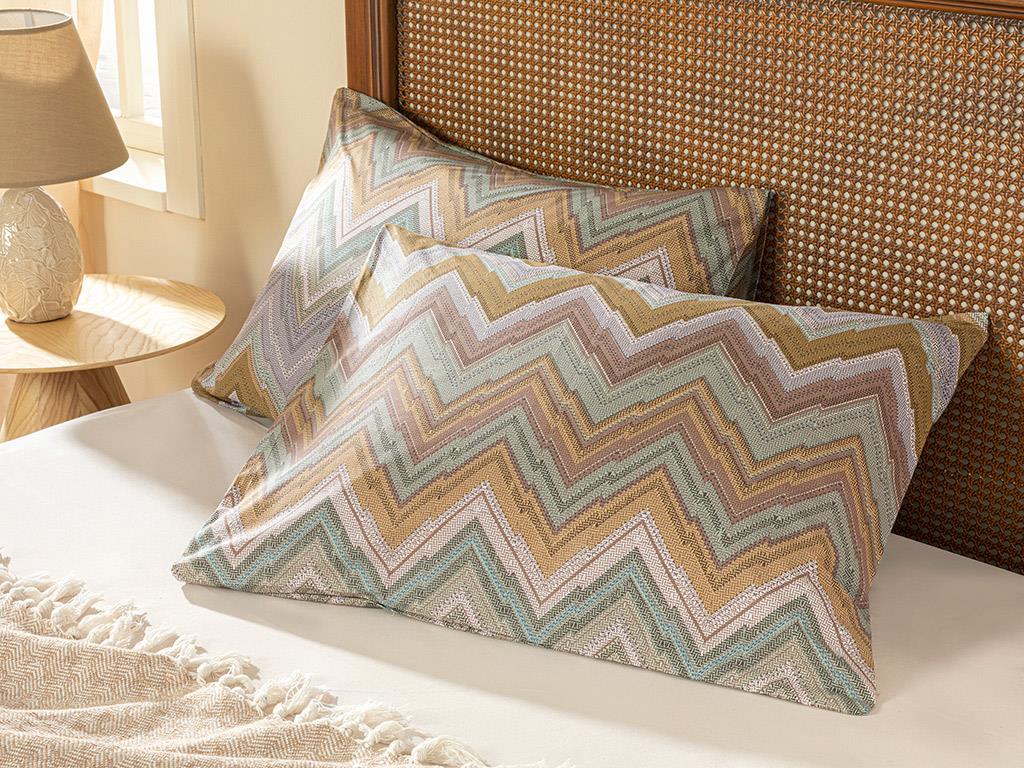 Genesis Cottony Set 2  FAȚĂ DE PERNĂ 50x70 cm Khaki-Purple