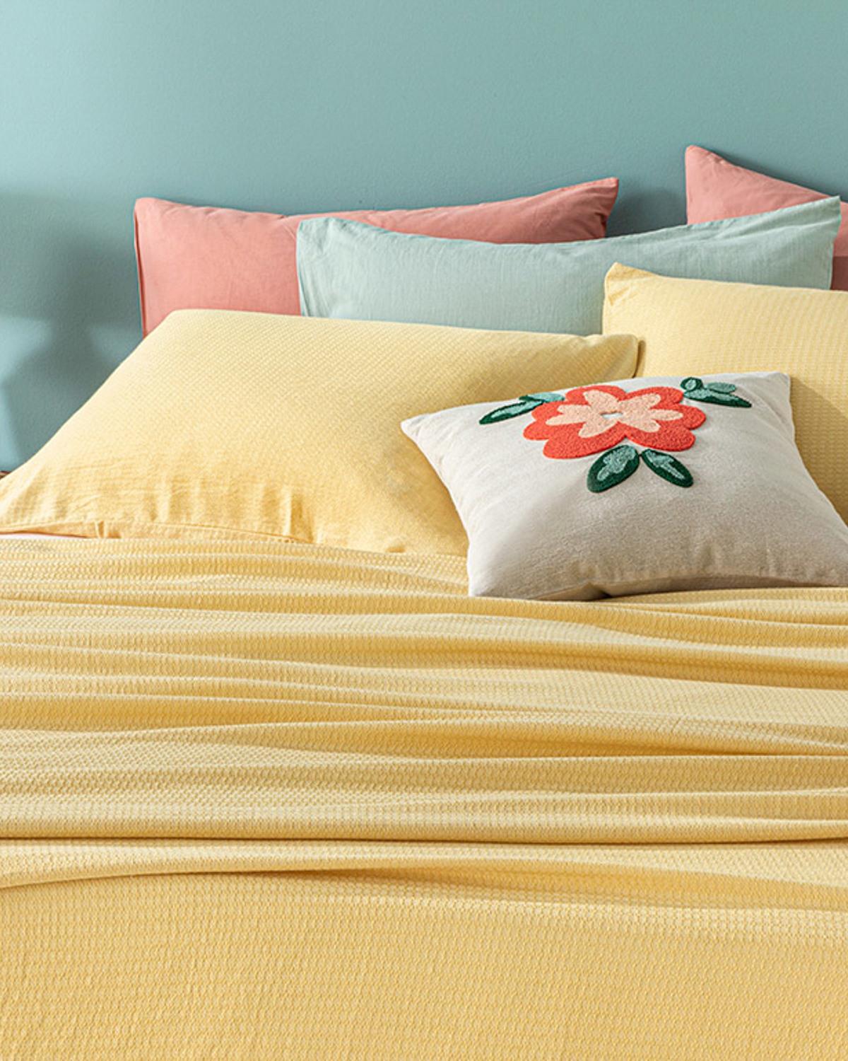 Genesis Set De Pătură De Vară Single, Soft Touch, 150*220 Cm, Pudra-Ecru