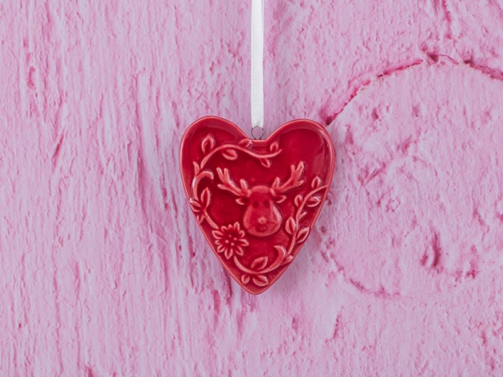 Geopatch Ceramic Accessory With Hanger Red