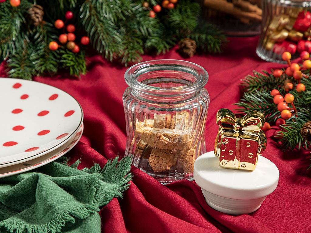 Giftbox Glass Jar 260 ml Gold