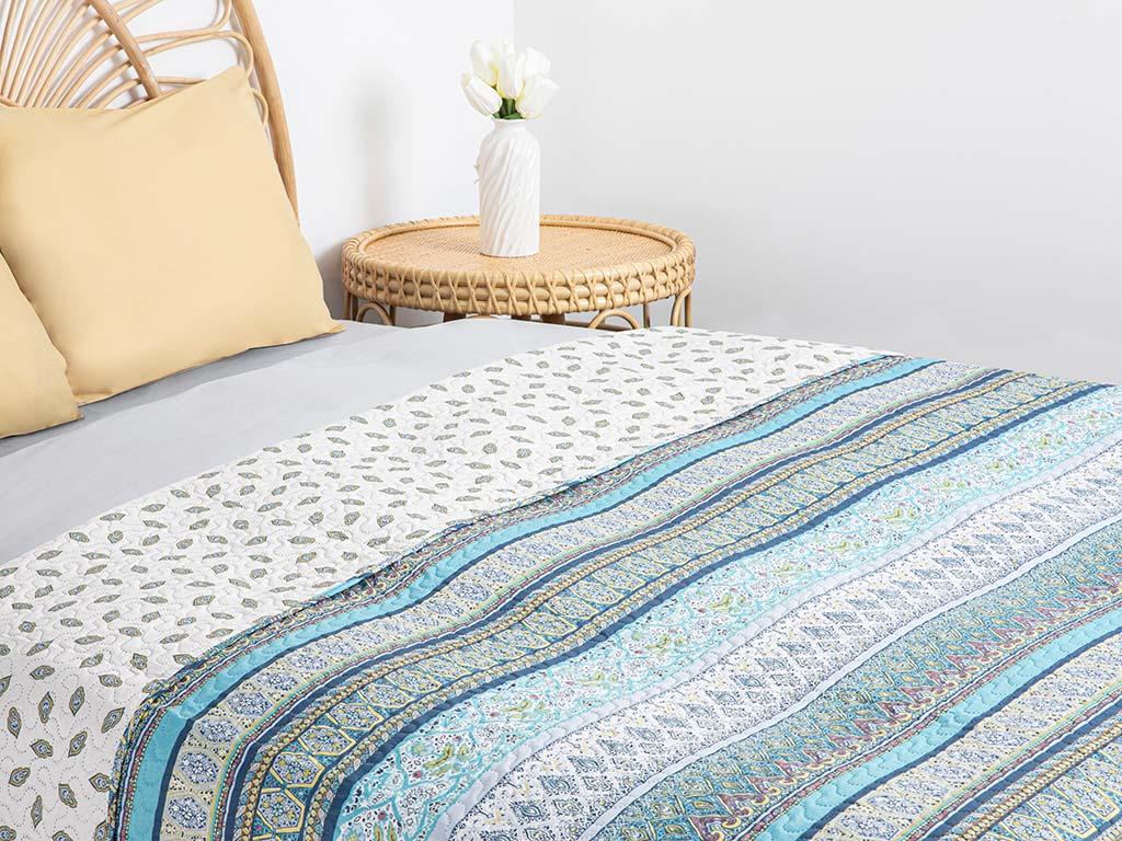 Giles  King Size  CUVERTURĂ MULTIFUNC 240x220 cm Albastru.