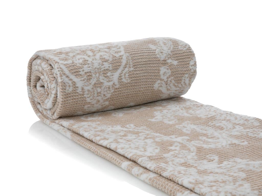Glam Damask  Waffle Double Person  PĂTURĂ 200x220 cm Beige