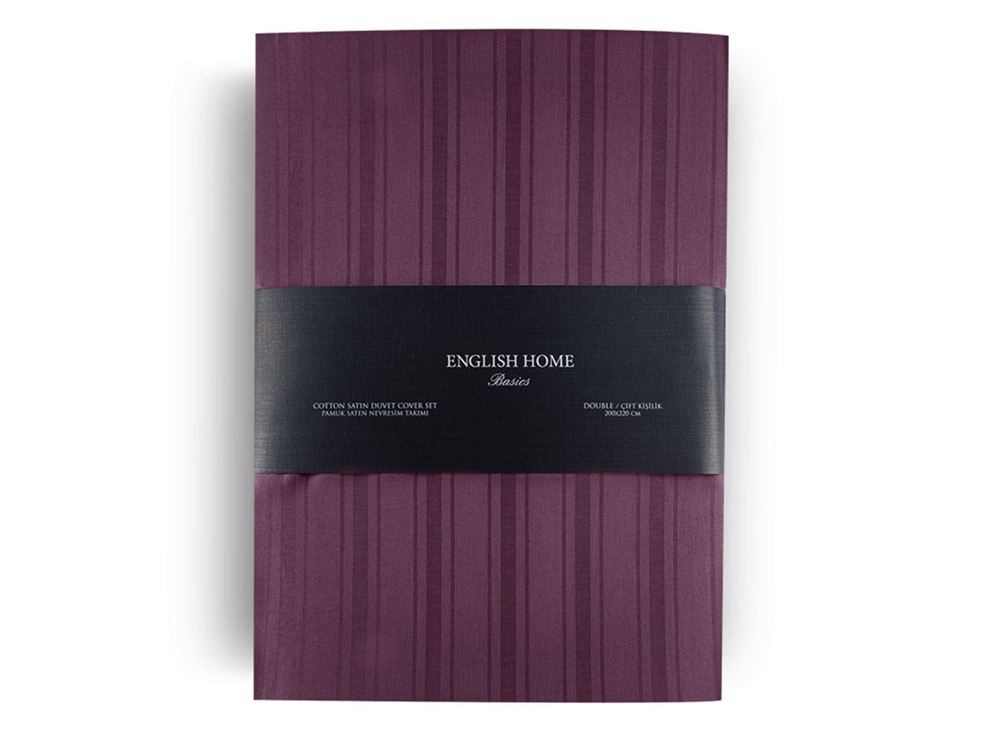 Glam Stripe 80 Tel / 200 Fire Count Persoană dublă 200x220 cm Damson