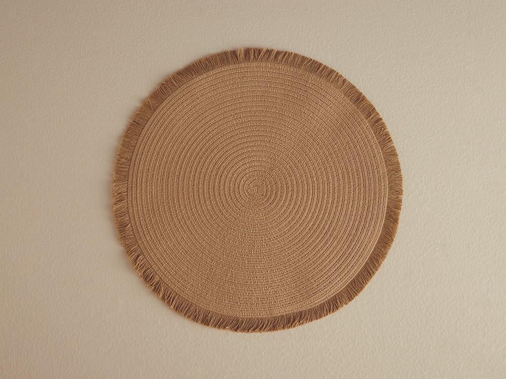Glenna Polietilenă Cu 2 Piese Placemat Masă 38 cm Bej