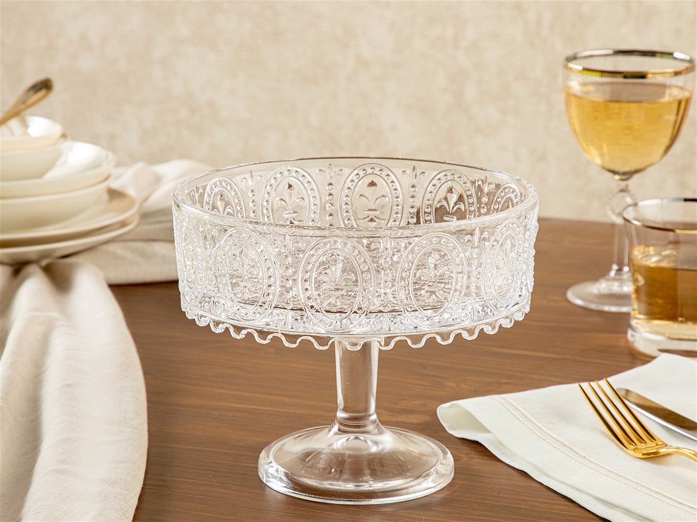glorie #  Cu picior 19x15 cm Transparent