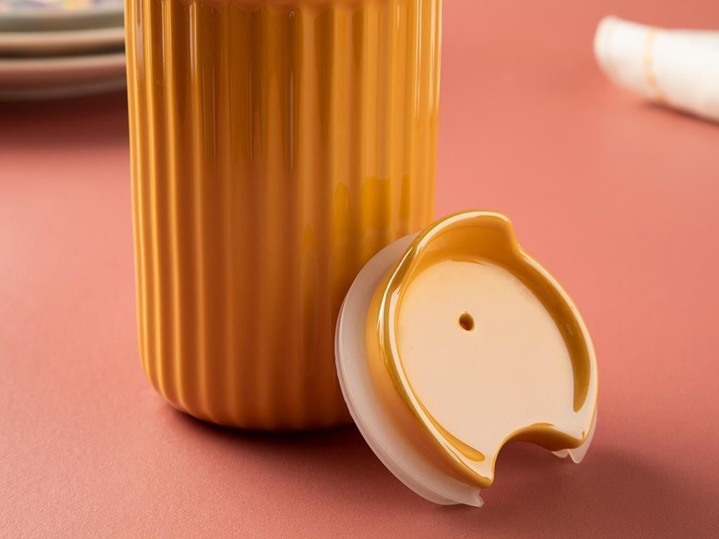 Glossy Chic New Bone Double Wall Travel Mug 240 ml Yellow