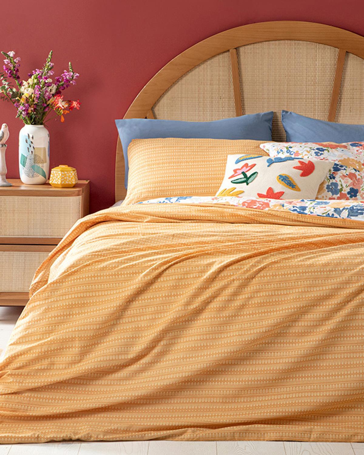 Grădină de primăvară Cu Bumbac Single Set Lenjerie De Pat 160x220 cm Floare De Rodie