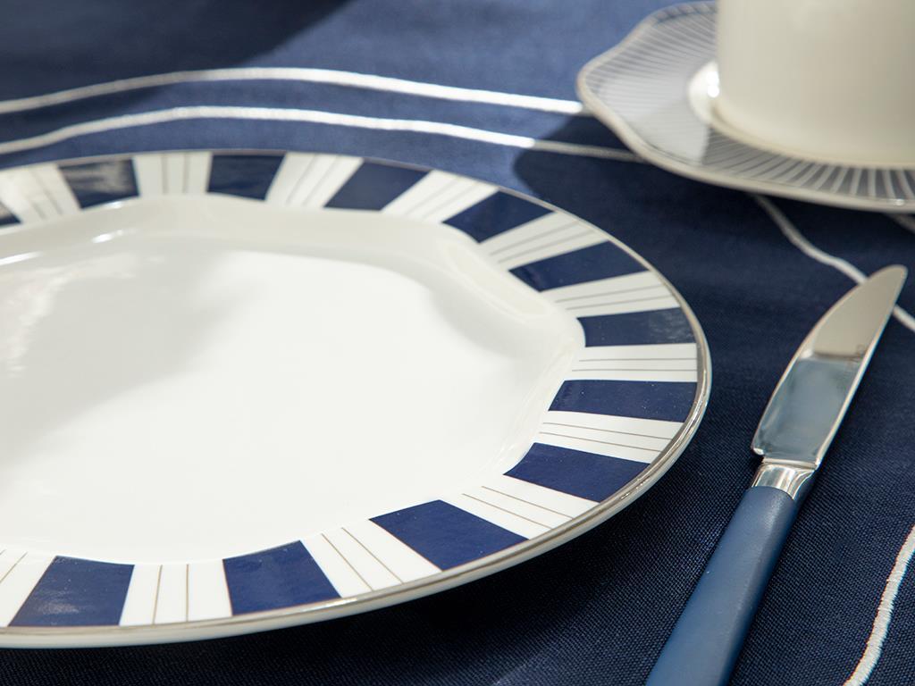 Grace New Bone Cake Plate 20 cm Navy Blue