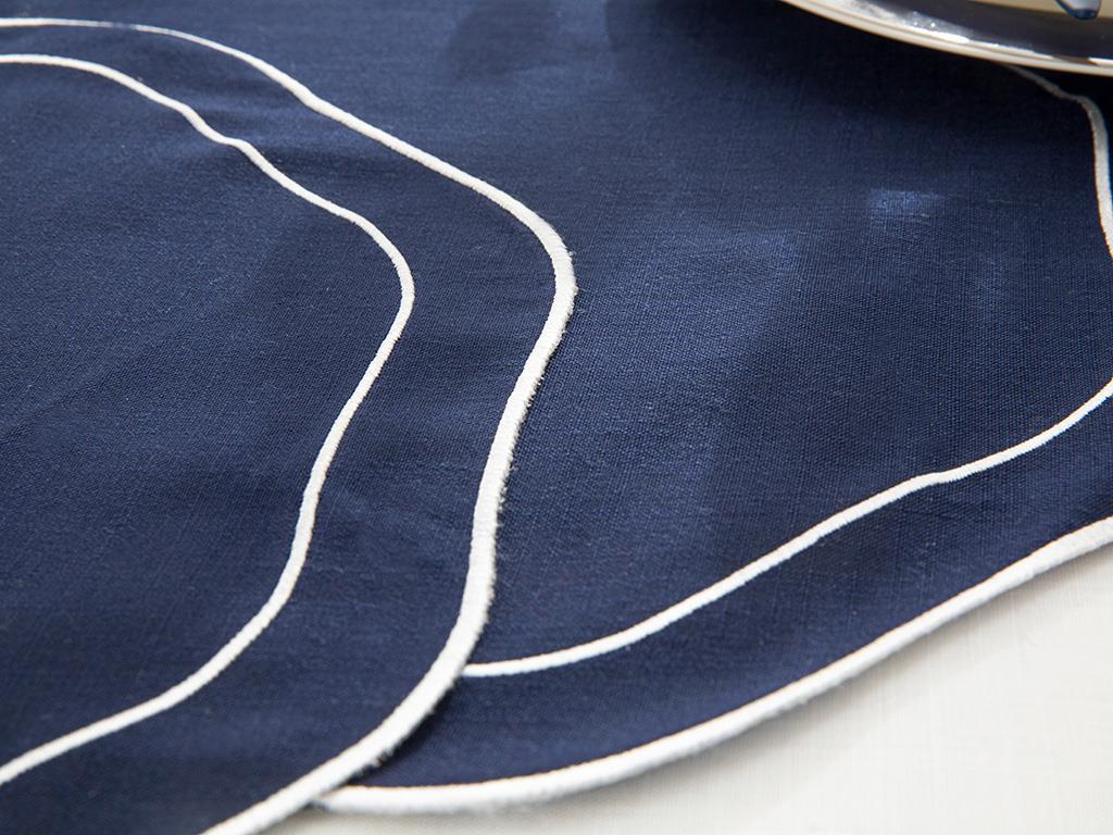 Grace Polyestere 2 Set Place Mat 40 cm Dark Blue