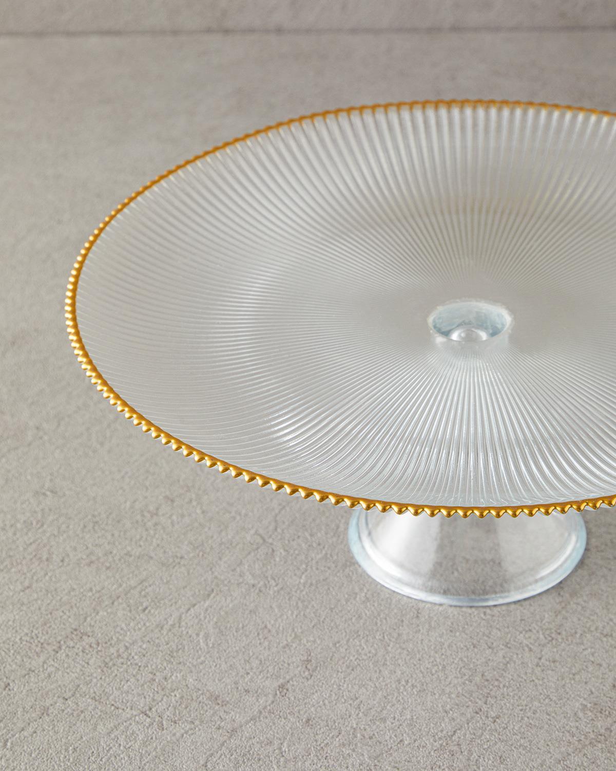 Graceful Shapes Sticlă Stand Pentru Chec 28 cm Gold