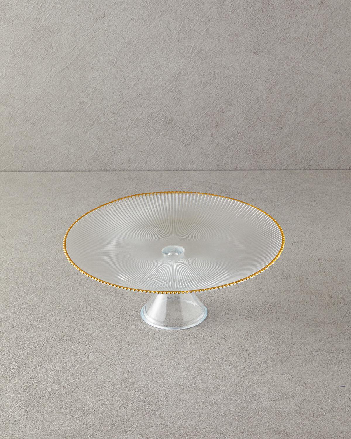 Graceful Shapes Sticlă Stand Pentru Chec 28 cm Gold