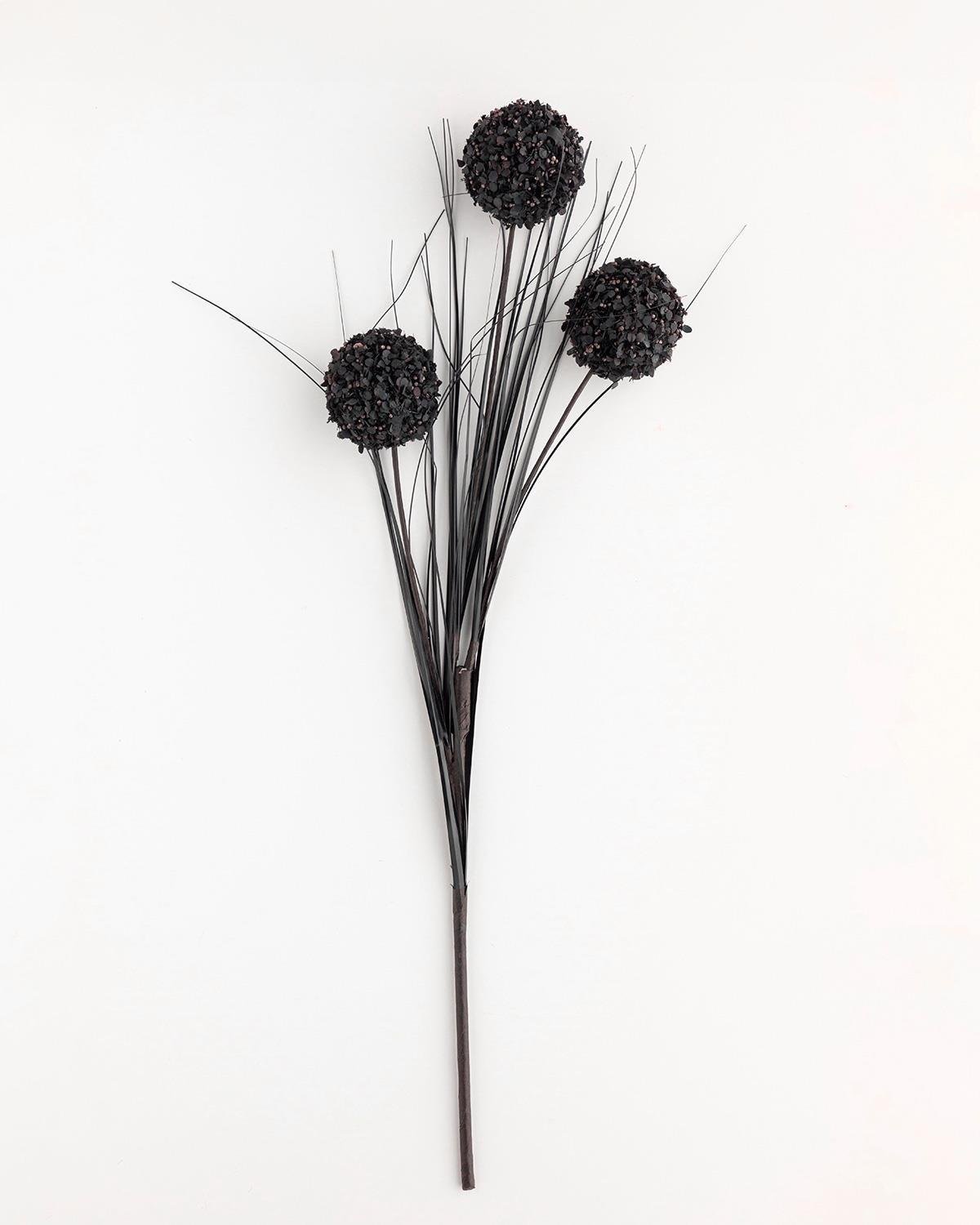 Grass Bush Plastic Artificial Flower - One Pc 63 cm Black