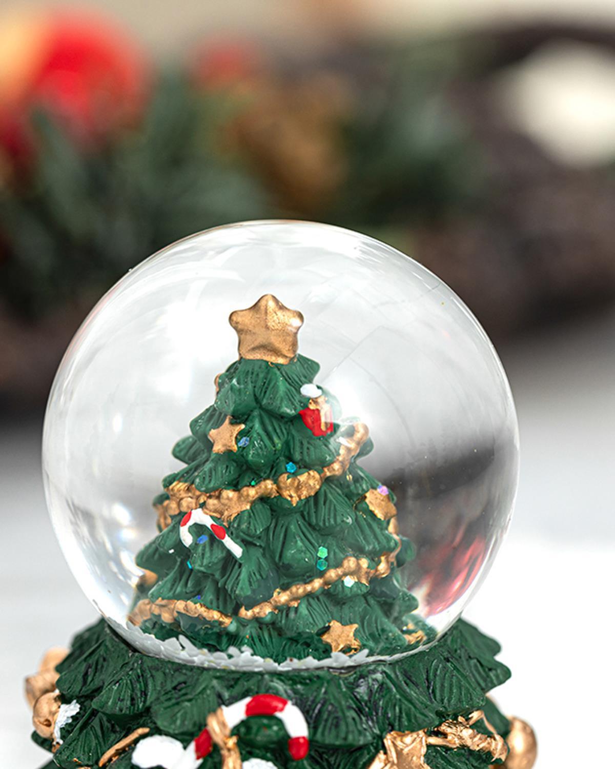 Green Christmas Tree Snow Globe 4,5x4,5x6 cm Green