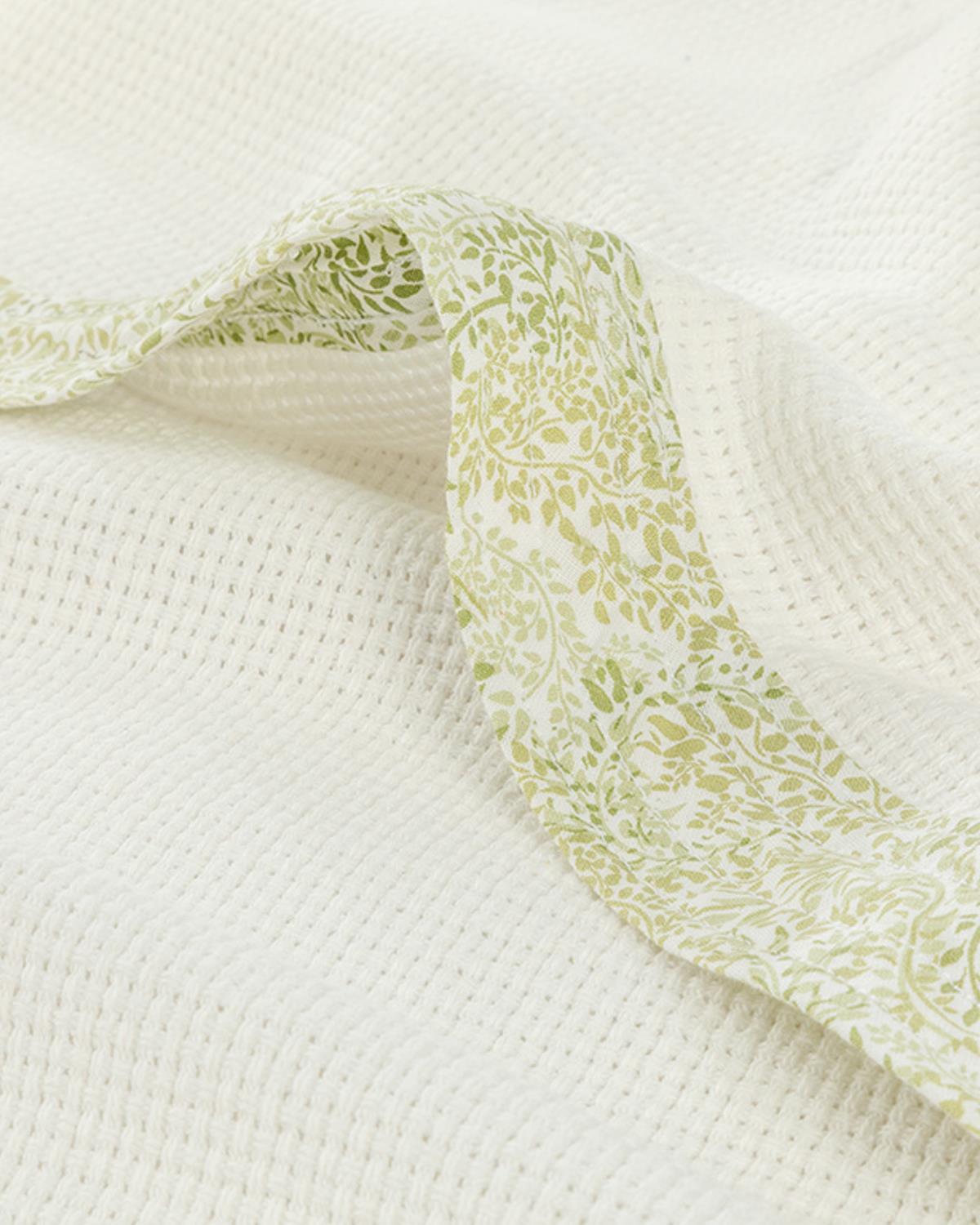 Greens Cu Bandă De Îmbinare Single Set Pătură De Vară 150x220 cm Alb Spart