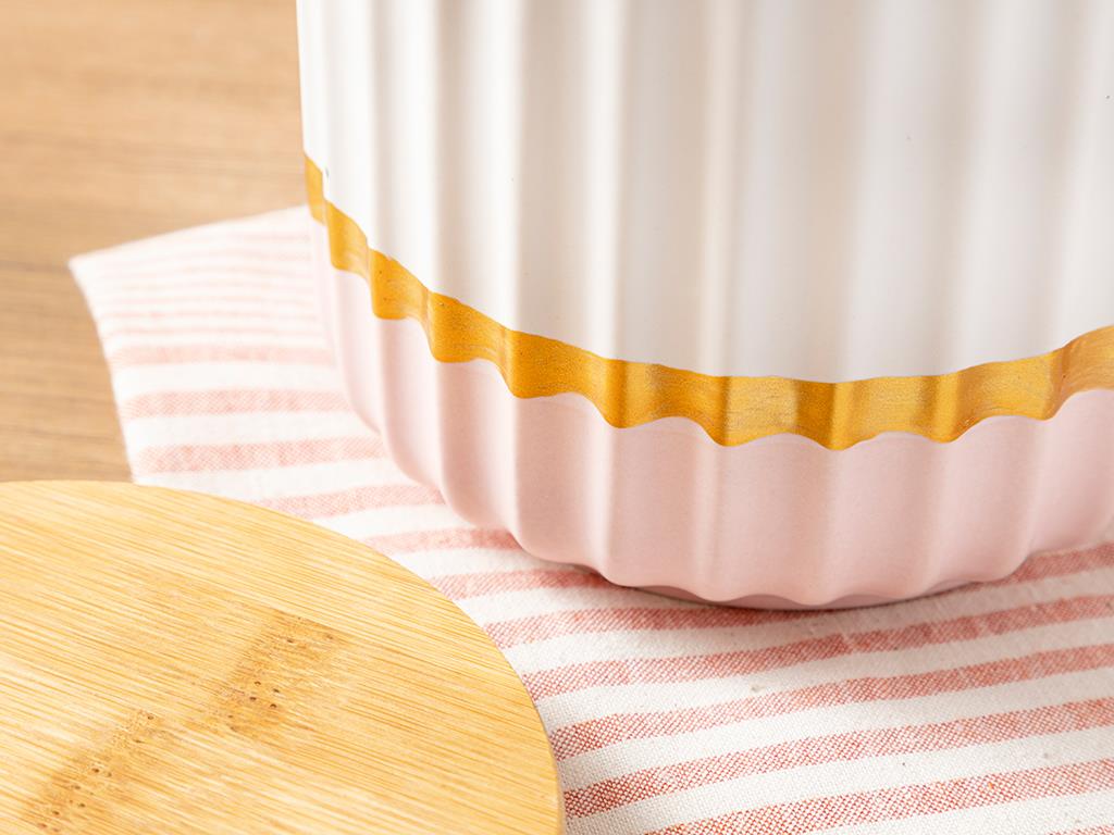 Hale Dolomite Capped Cruet 12,5x12,5x10,6 cm Pink - White