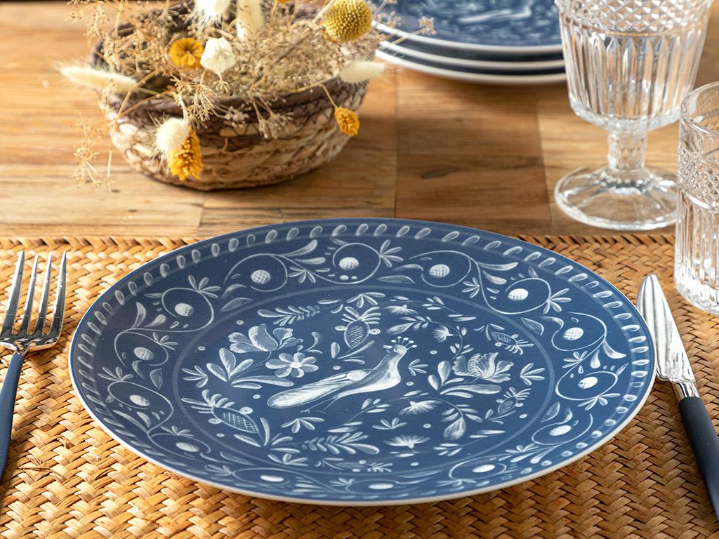 Hermosa Porcelain Service Plate 25 cm Blue