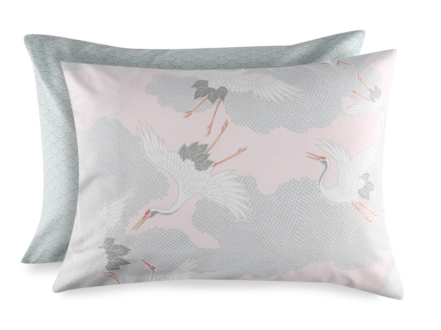 Heron zboară 57 Tel / 144 Numărul de fir 2 set 50x70 cm Roz