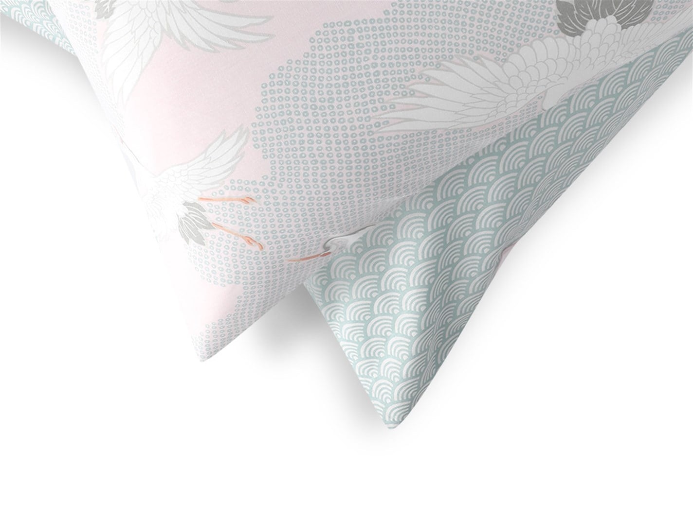 Heron zboară 57 Tel / 144 Numărul de fir 2 set 50x70 cm Roz