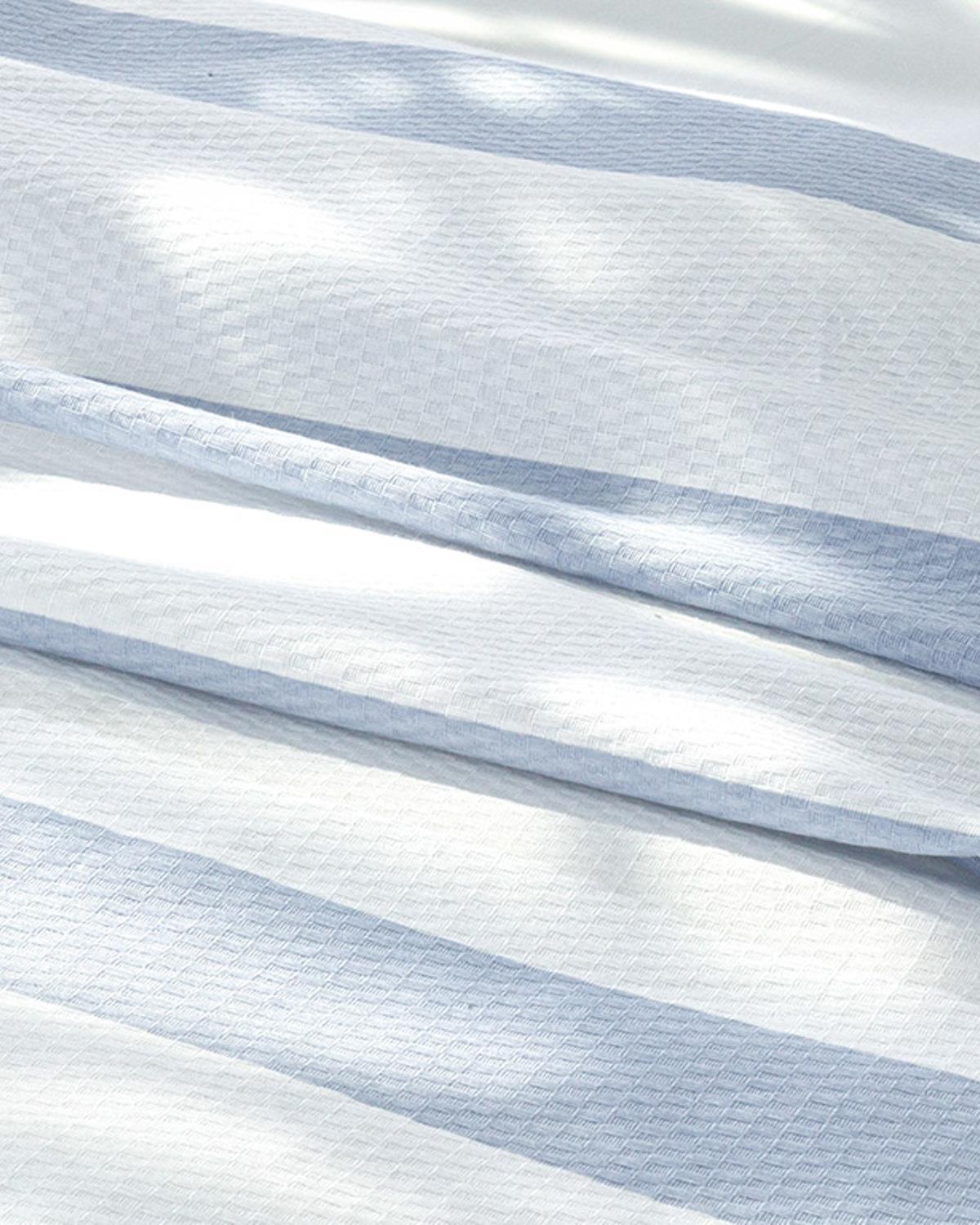 HIP STRIPE Imprimat King Size Set Pătură De Vară 220x240 cm Albastru