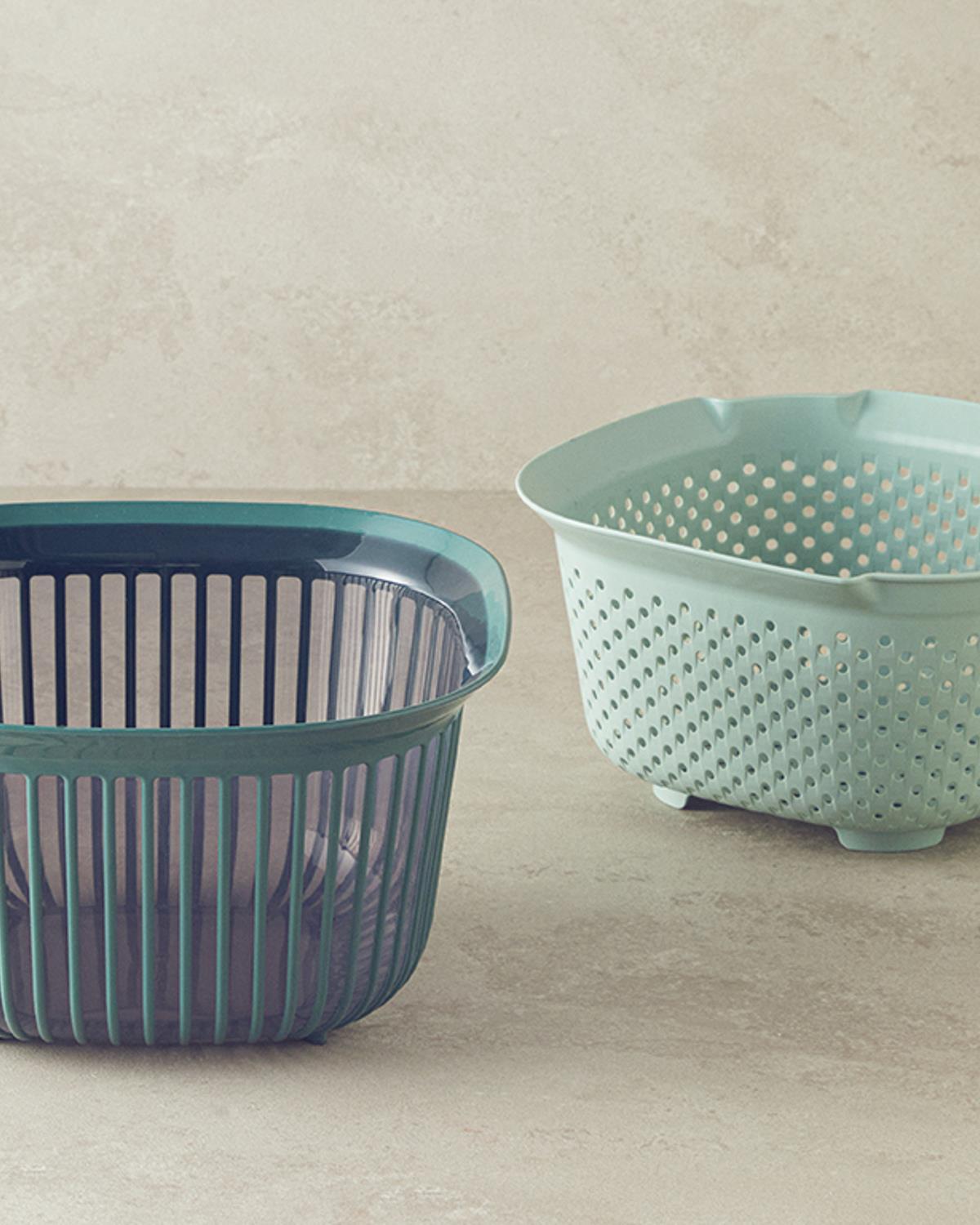 Horizon Plastic 2 pcs Strainer 4 Lt Green