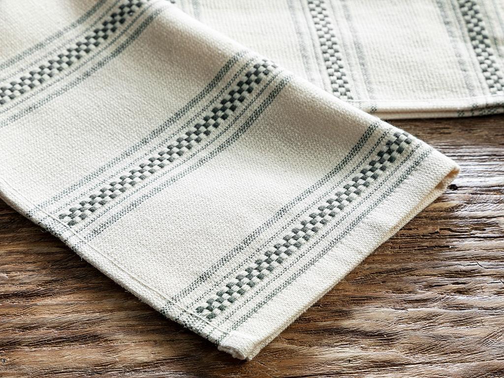 Horizontal Cotton Drying Cloth 30x50 cm Green