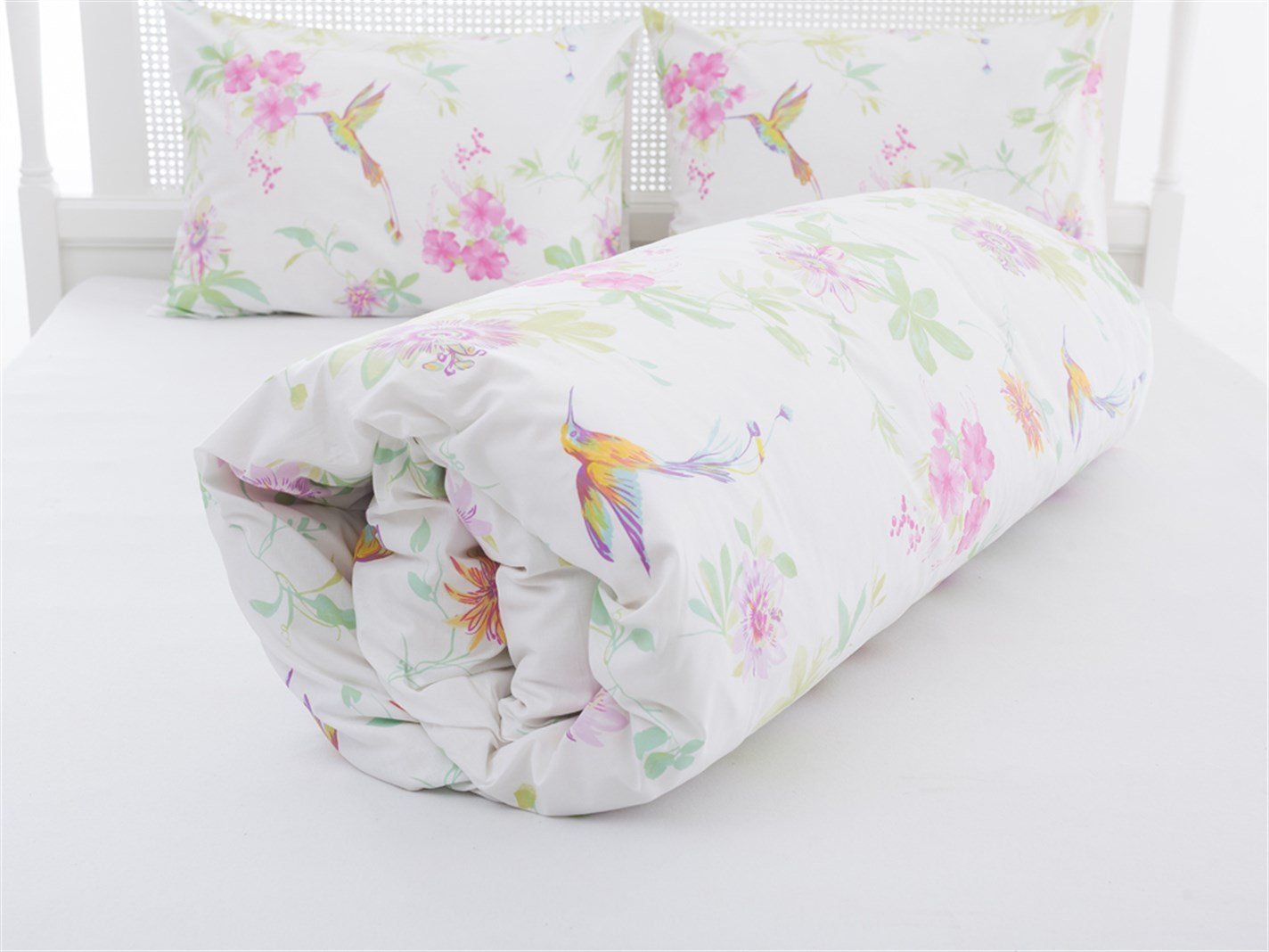 Humming păsări Tipărit Persoană dublă 200x220 cm Fuschia