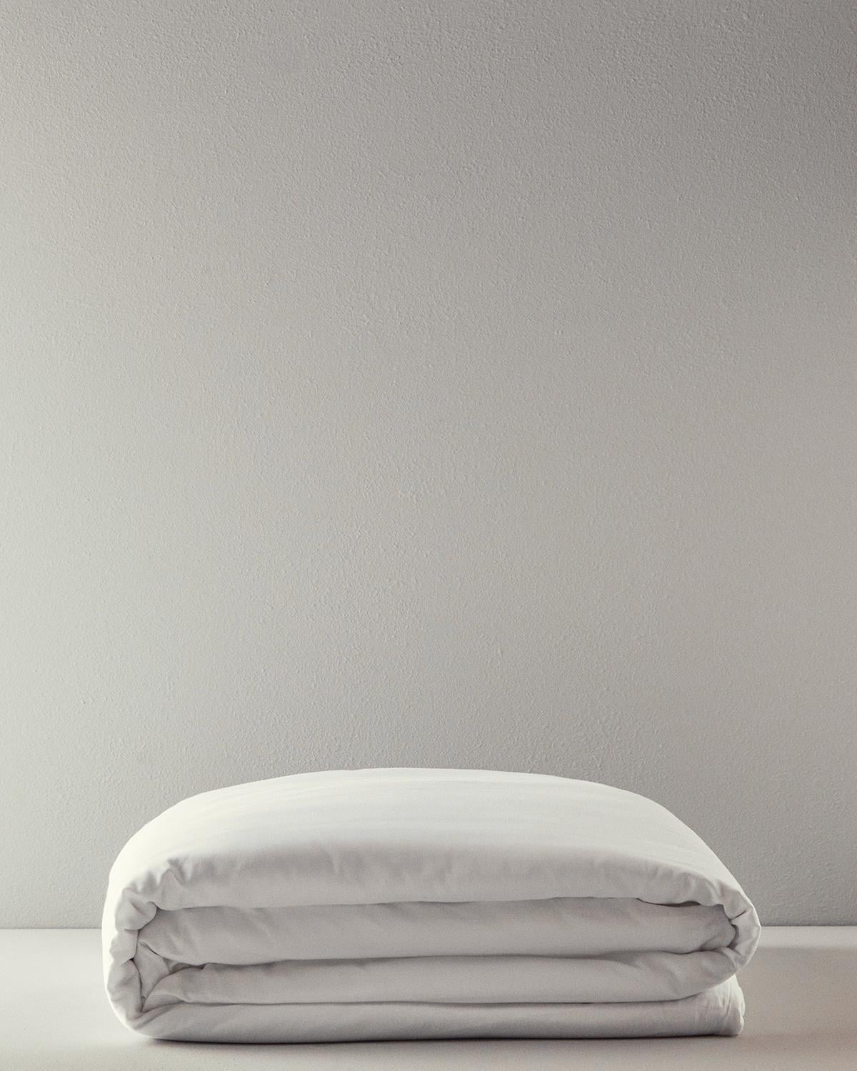 Cotton Satin King Size Duvet Cover 240x220 cm White