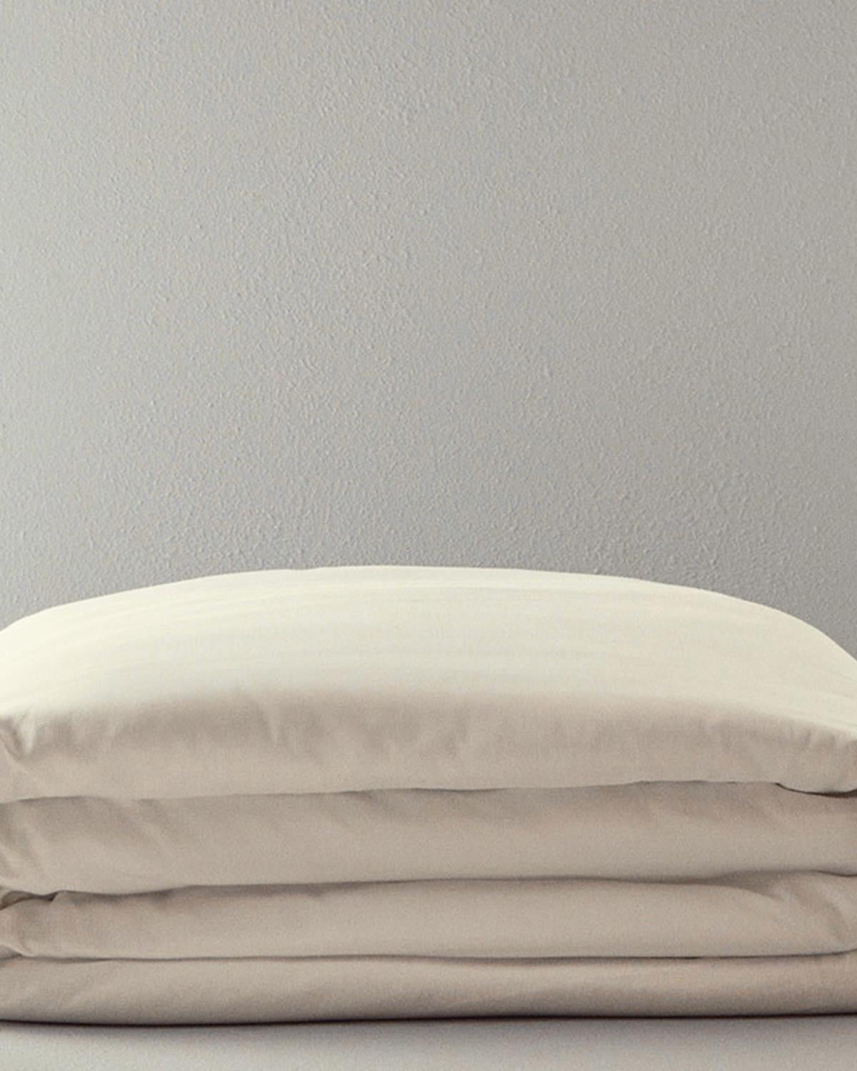 Cotton Satin King Size Duvet Cover 240x220 cm Ivory
