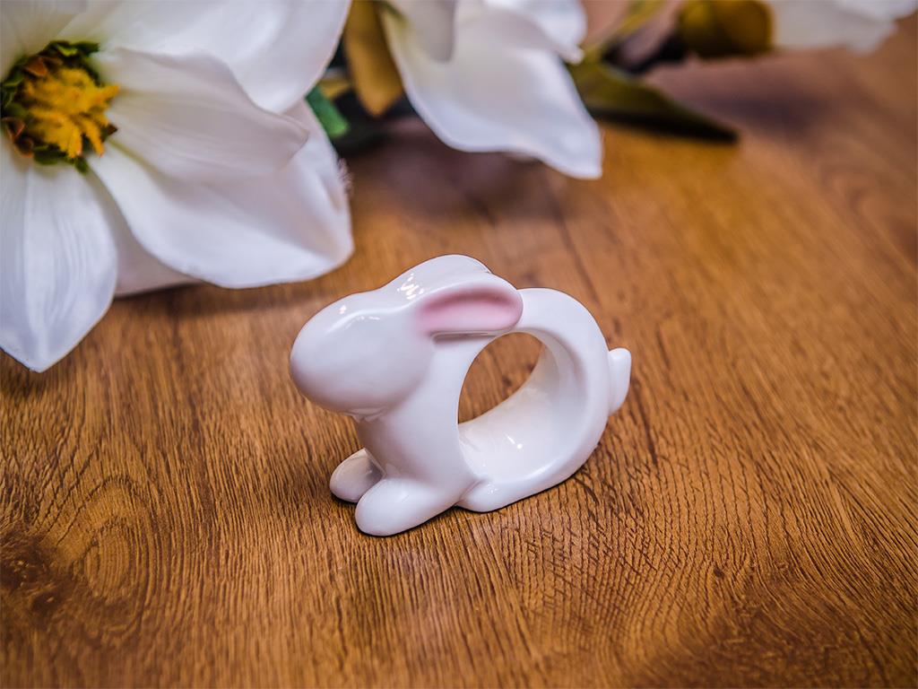 Iepurași mici  Stoneware  INEL PENTRU ȘERVET White