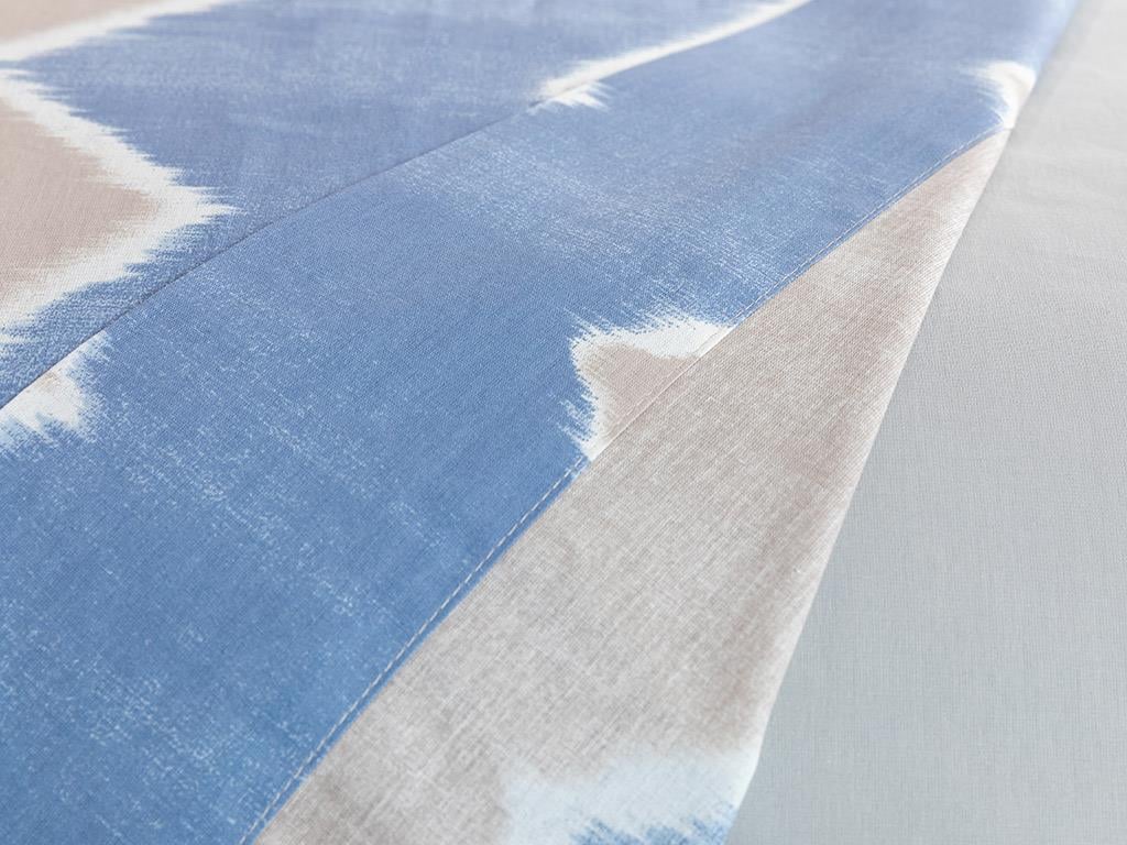 Ikat pur Cottony For One Person  CEARȘAF DE DEASUPRA 160x235 cm Albastru.