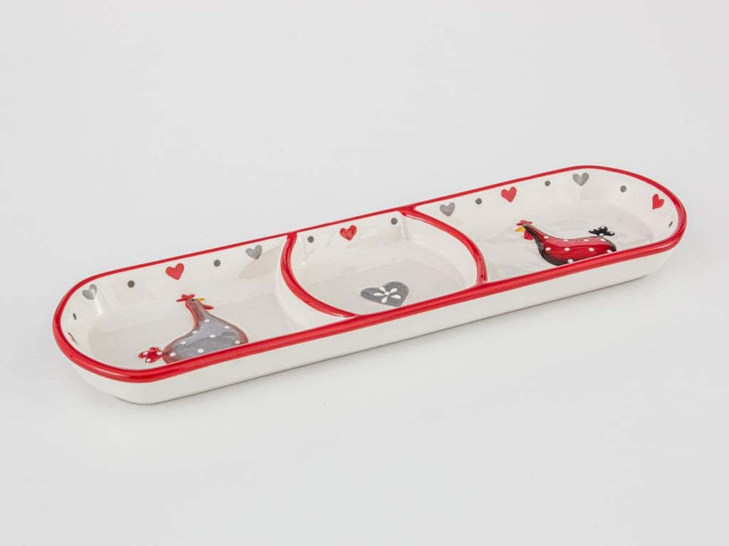 Chick Heart Silicone Platter Red-White