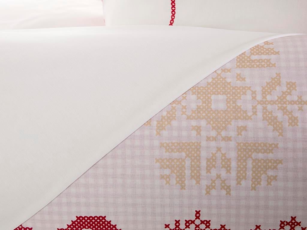 Inimi calde Bumbac For One Person  SET LENJERIE DE PAT 160x220 cm Roşu
