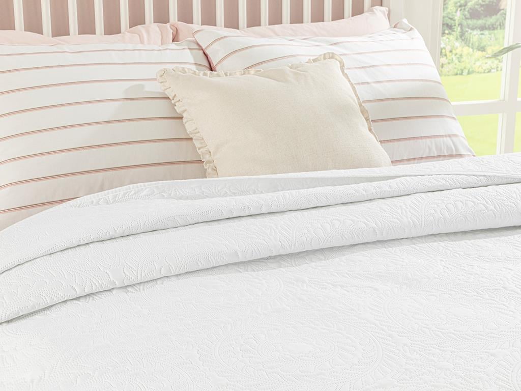 Ivy Chic Dublu Cuvertură Multifuncțională 200*220 Cm Alb