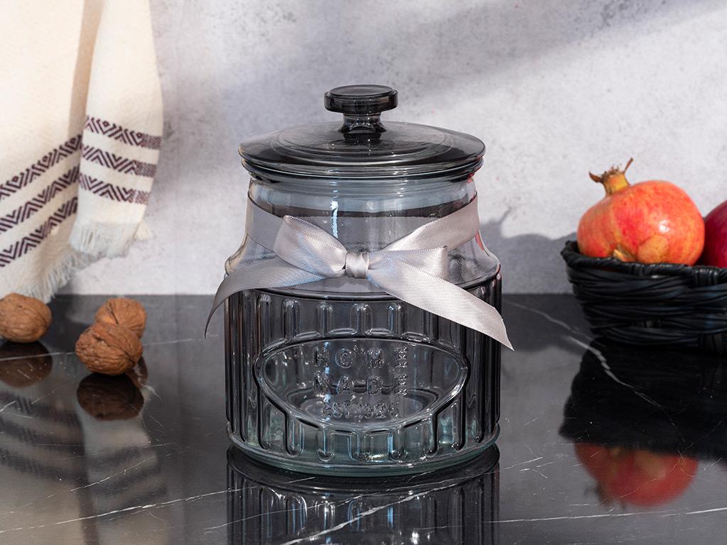 Jade Glass Storage Jar 1,9 L Gray