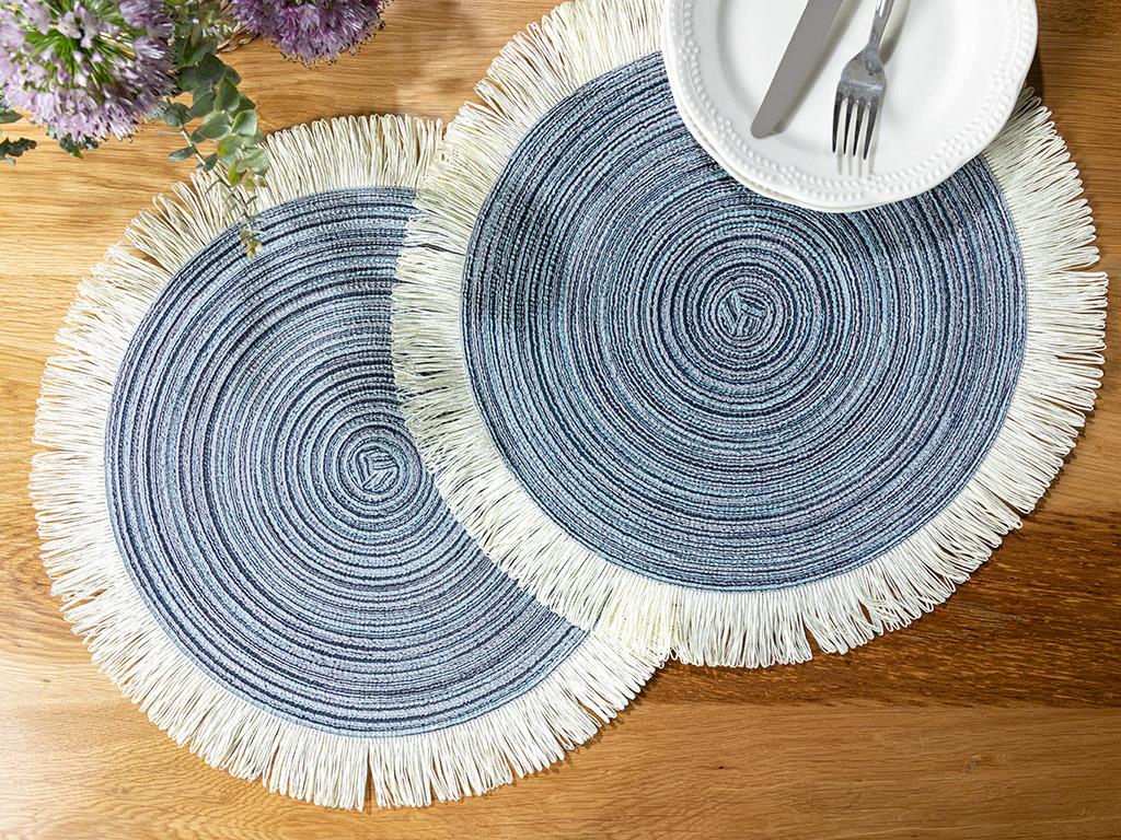 Jasen Polyestere 2 Set Place Mat 38 cm Blue