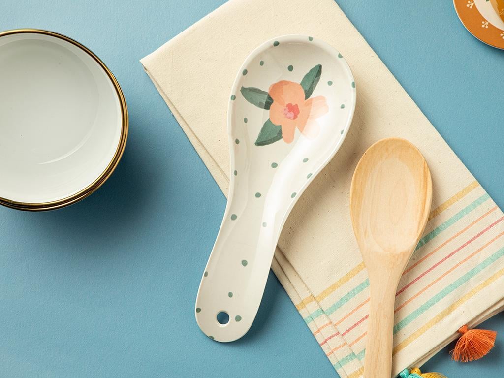 Just Flower Melamine Spoon Holder 26 cm Colorful